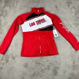 NWT Champion Track Jacket Los Toros Lady Bulls Cheer Full Zip Jacket Small Vtg‎